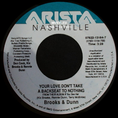 Brooks & Dunn - South Of Santa Fe / Your Love Don't Take A Backseat To Nothing side B