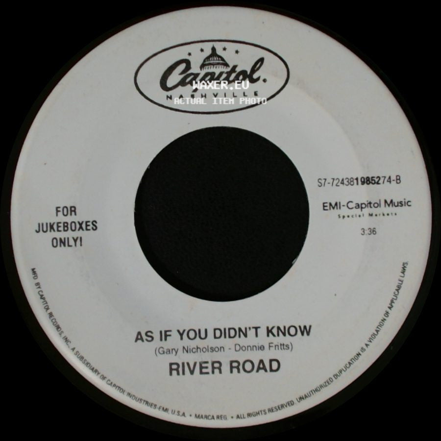 River Road - As If You Didn't Know / Somebody Will side A