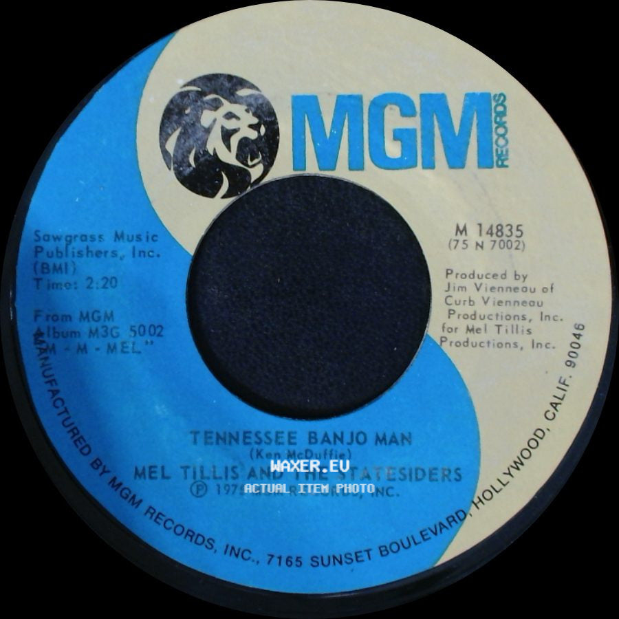 Mel Tillis And The Statesiders - Tennessee Banjo Man / Lookin' For Tomorrow (And Findin' Yesterdays) side A