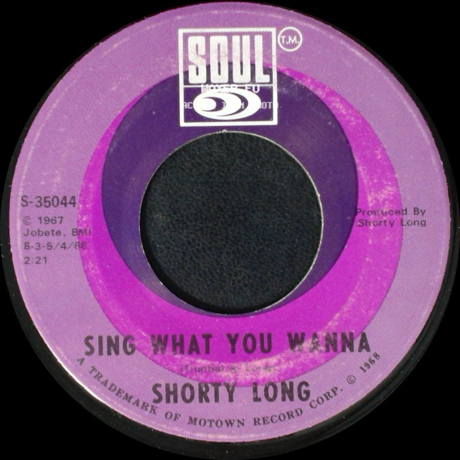 Shorty Long - Here Comes The Judge / Sing What You Wanna side B