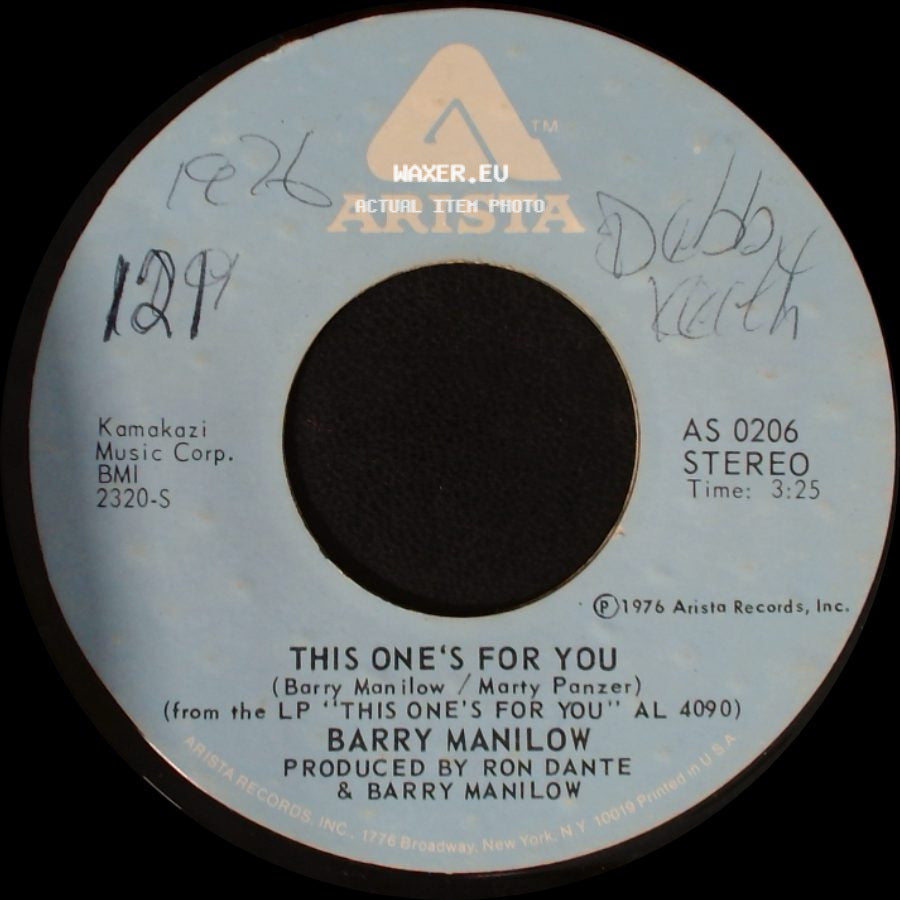 Barry Manilow - This One's For You / Riders To The Stars side A