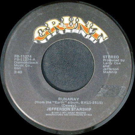 Jefferson Starship - Runaway / Hot Water side A