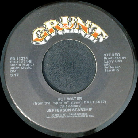 Jefferson Starship - Runaway / Hot Water side B