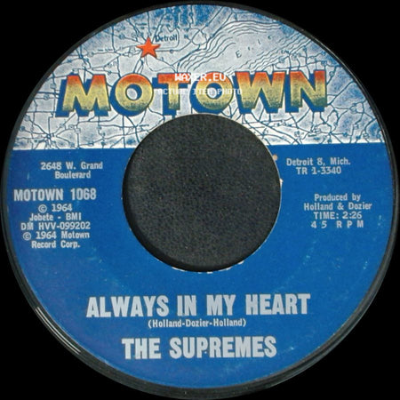 The Supremes - Always In My Heart / Come See About Me side A