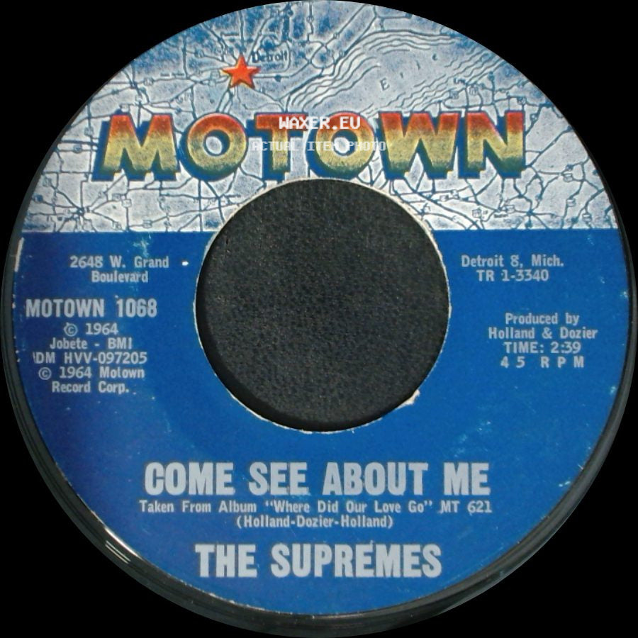 The Supremes - Always In My Heart / Come See About Me side B