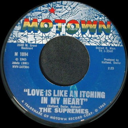 The Supremes - "He's All I Got" / Love Is Like An Itching In My Heart side B