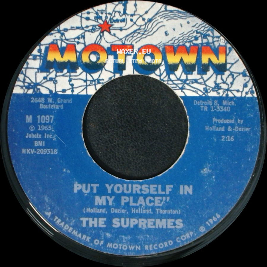 The Supremes - You Can't Hurry Love / Put Yourself In My Place side B