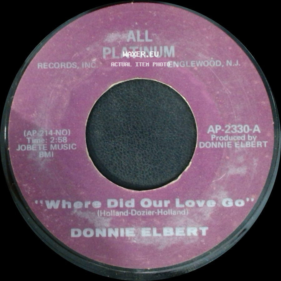 Donnie Elbert - "That's If You Love Me" / "Where Did Our Love Go" side B