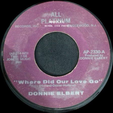 Donnie Elbert - "That's If You Love Me" / "Where Did Our Love Go" side B