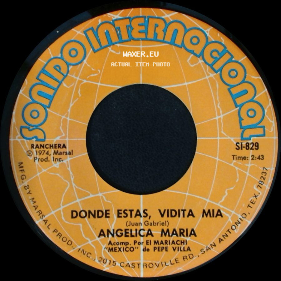 Angelica Maria - Donde Estas, Vidita Mia / Nos Vemos Mañana side A