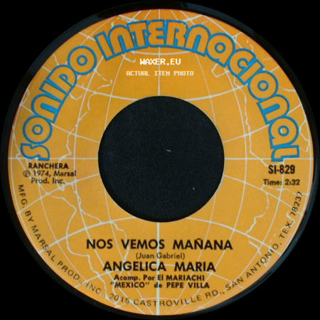 Angelica Maria - Donde Estas, Vidita Mia / Nos Vemos Mañana side B