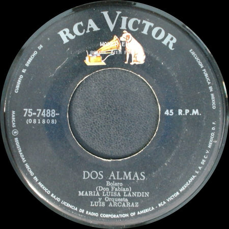Maria Luisa Landin Y Orquesta Luis Arcaraz / Maria Luisa Landin - Dejame En Paz / Dos Almas side B