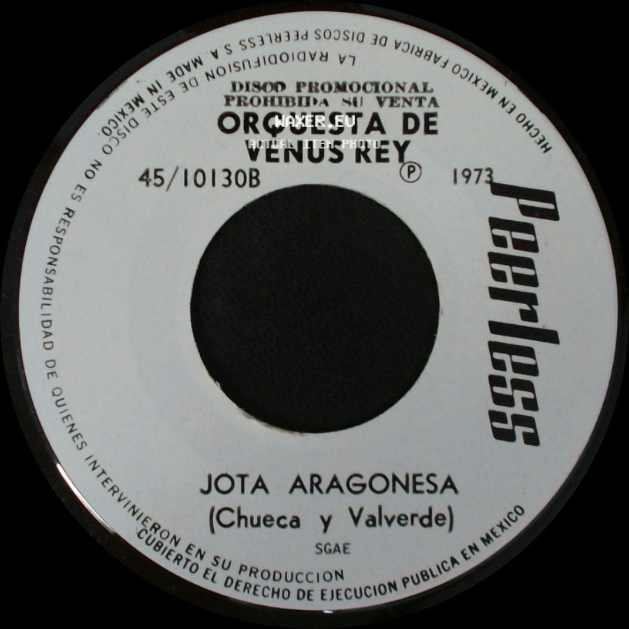 Orquesta De Venus Rey / Marimba Lira De San Cristobal - Jota Aragonesa (Chueca Y Valverde) / Copelia side A