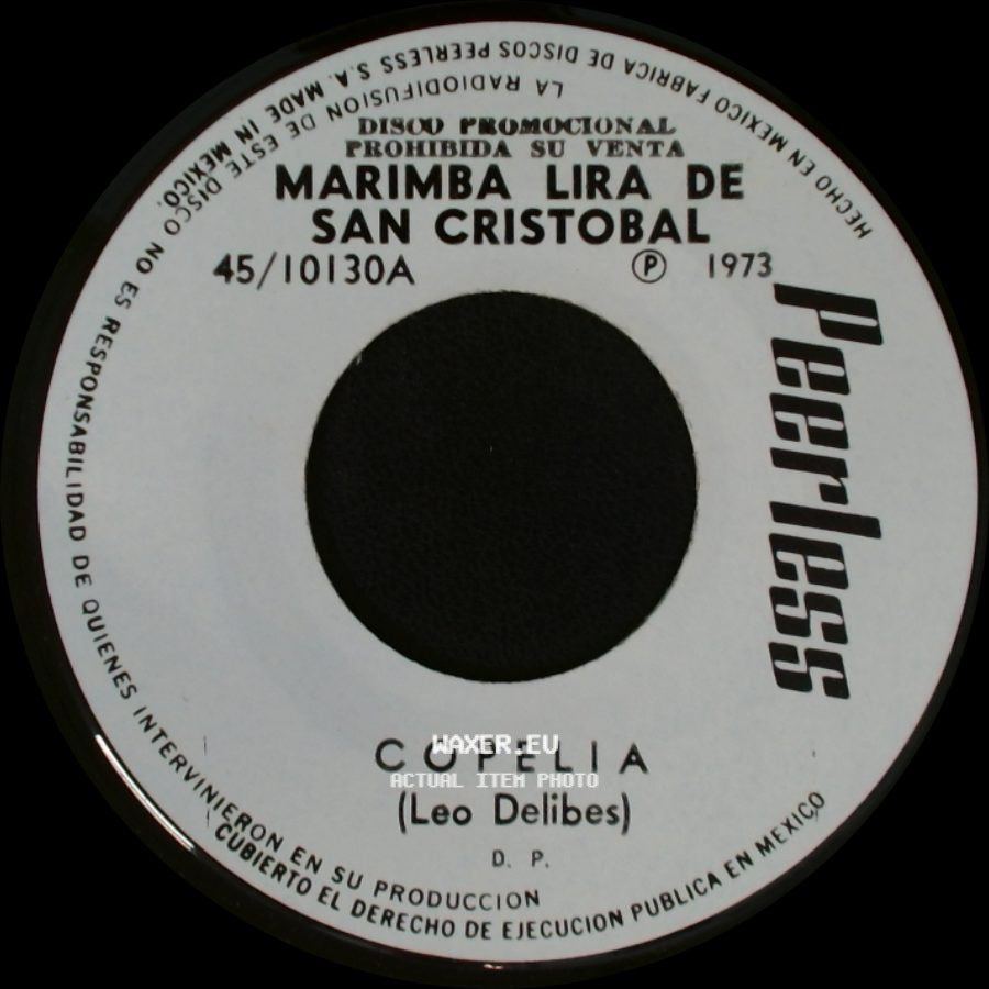 Orquesta De Venus Rey / Marimba Lira De San Cristobal - Jota Aragonesa (Chueca Y Valverde) / Copelia side B