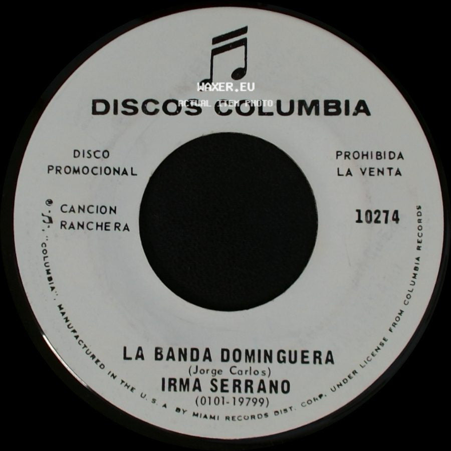 Irma Serrano / La Banda Dominguera Irma Serrano - El Chicle / Unknown Title B side B