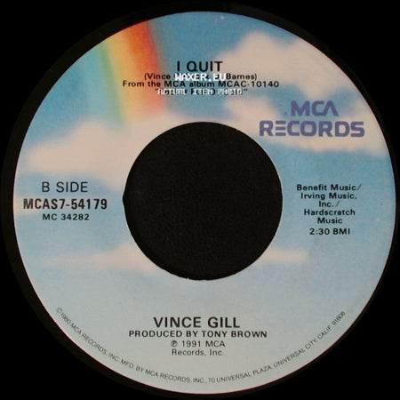 Vince Gill - Look At Us / I Quit side B