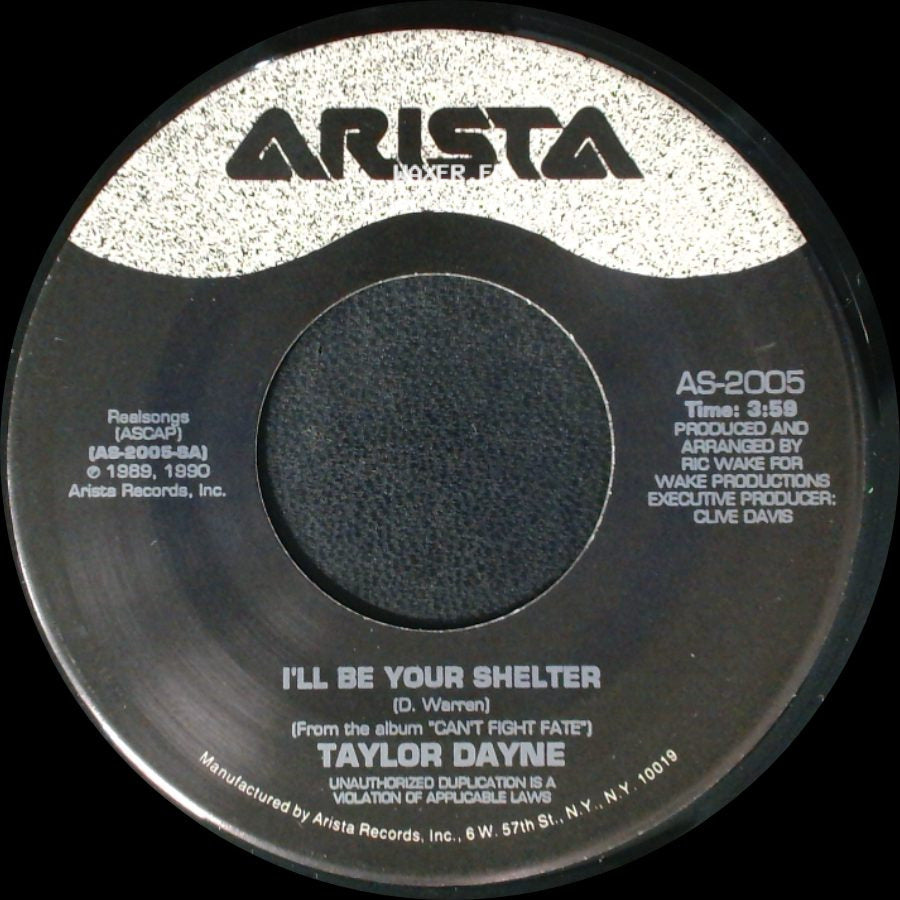 Taylor Dayne - Ain't No Good / I'll Be Your Shelter side B