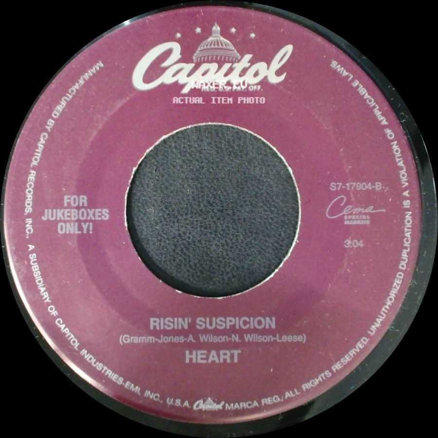 Heart - The Woman In Me / Risin' Suspicion side B