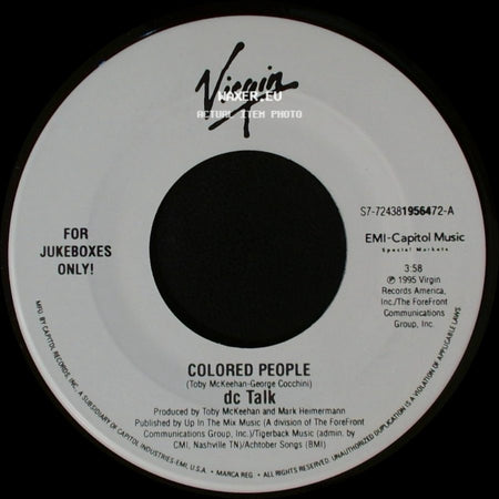Dc Talk - Colored People / Just Between You And Me side A
