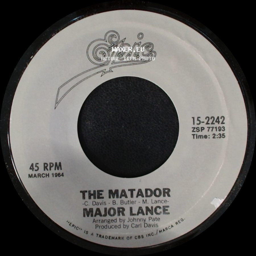 Major Lance - Hey Little Girl / The Matador side B