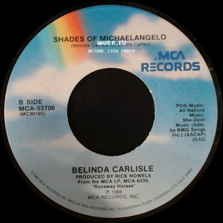 Belinda Carlisle - Leave A Light On / Shades Of Michaelangelo side B