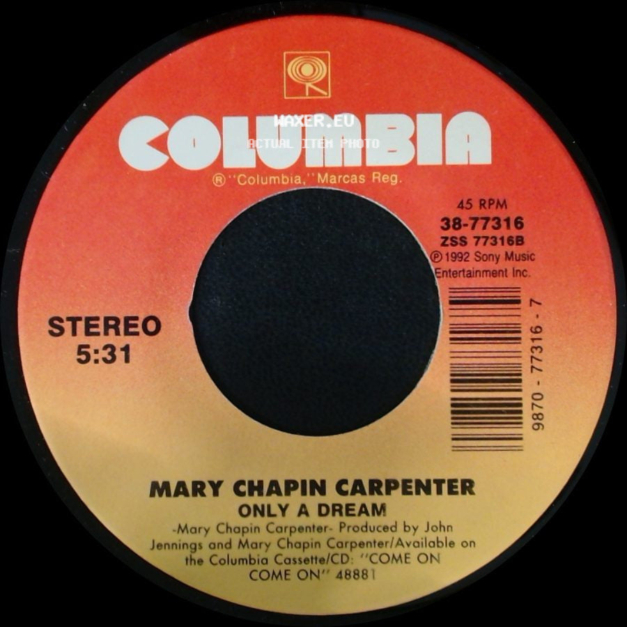 Mary Chapin Carpenter - He Thinks He'll Keep Her (Radio Edit) / Only A Dream side B