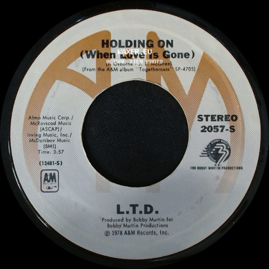 L.T.D. - Holding On (When Love Is Gone) / Together Forever side A