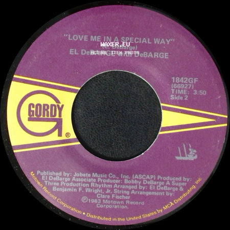 El Debarge / El Debarge With Debarge - Who's Johnny ("Short Circuit" Theme) / Love Me In A Special Way side B