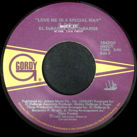 El Debarge / El Debarge With Debarge - Who's Johnny ("Short Circuit" Theme) / Love Me In A Special Way side B