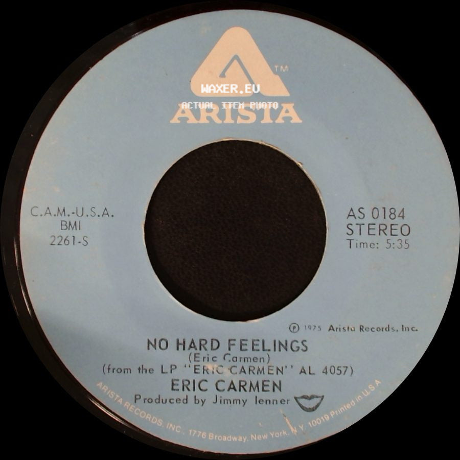 Eric Carmen - Never Gonna Fall In Love Again / No Hard Feelings side B