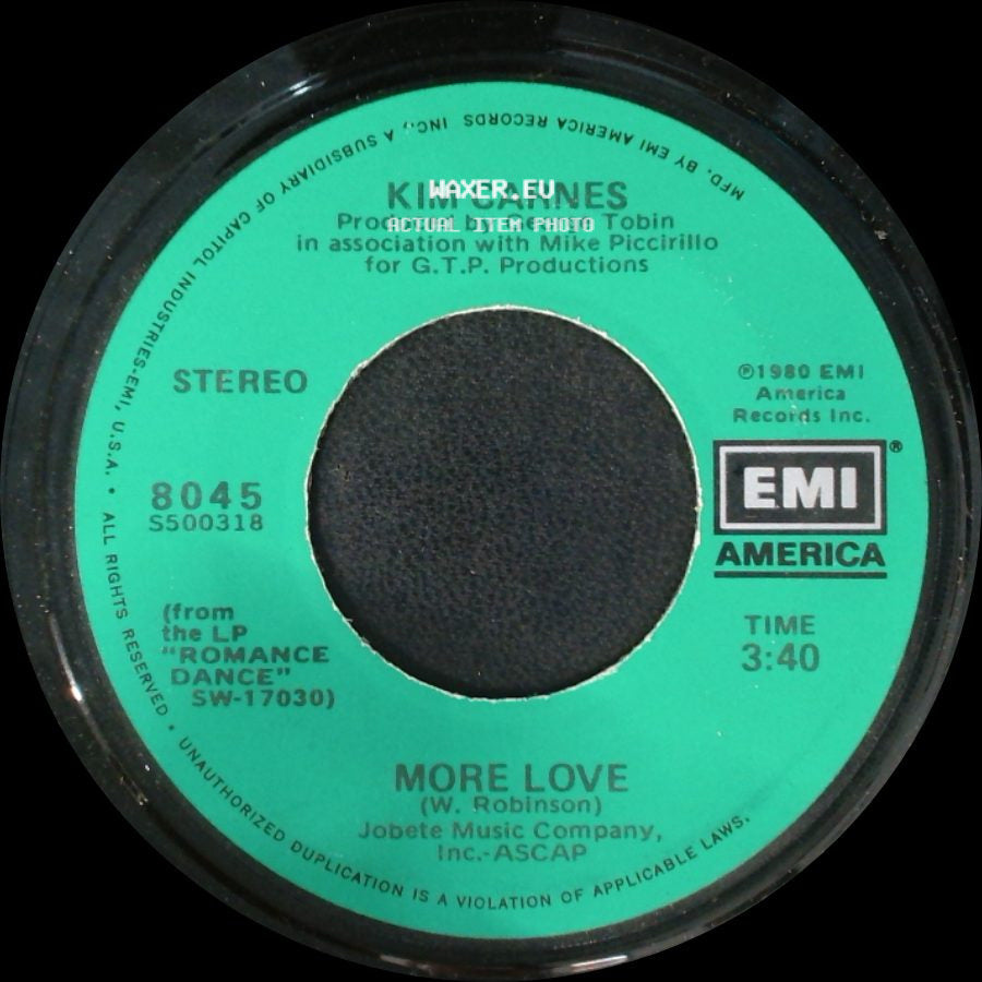 Kim Carnes - Changin' / More Love side B