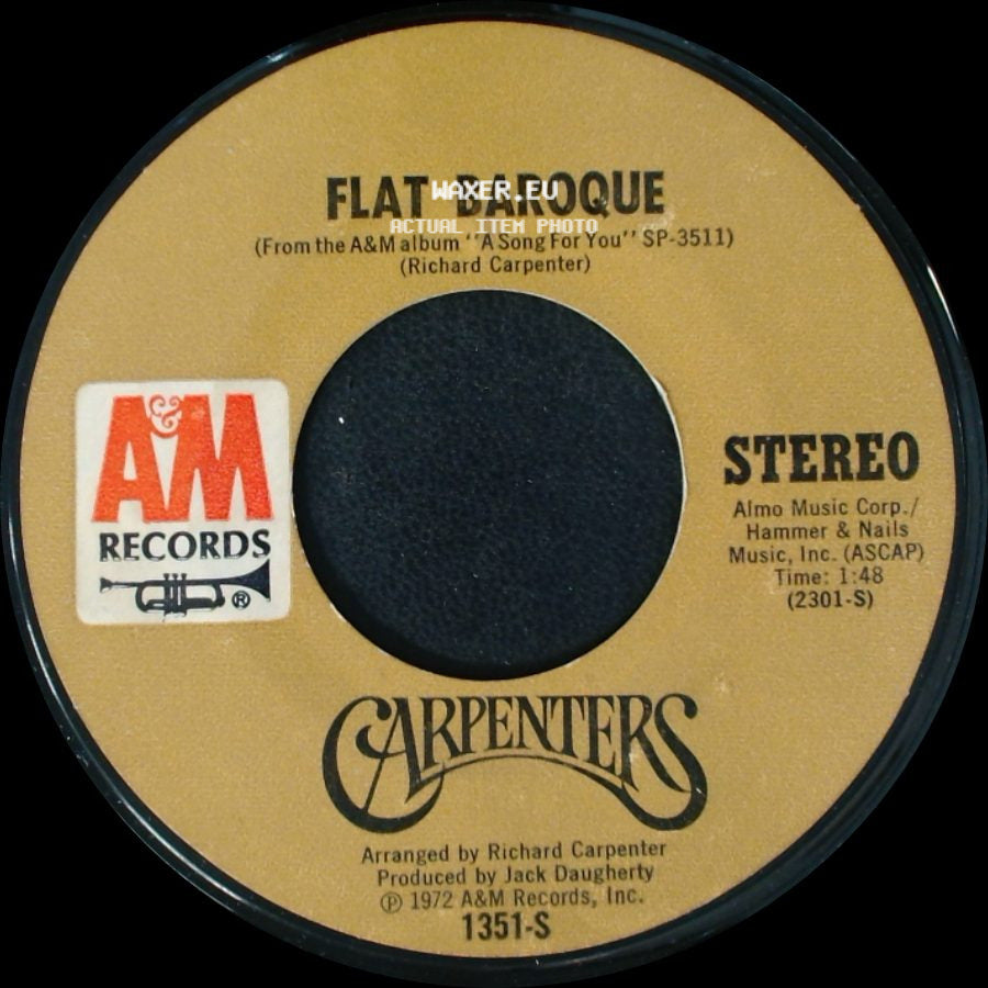 Carpenters - Flat Baroque / It's Going To Take Some Time side A