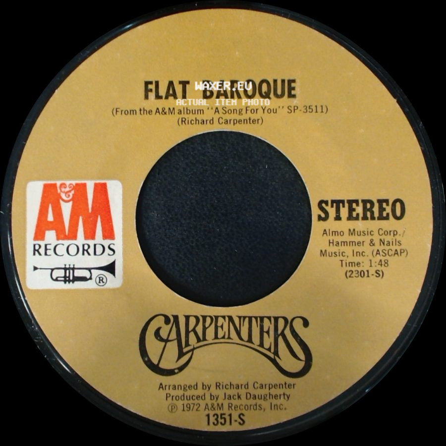 Carpenters - Flat Baroque / It's Going To Take Some Time side A
