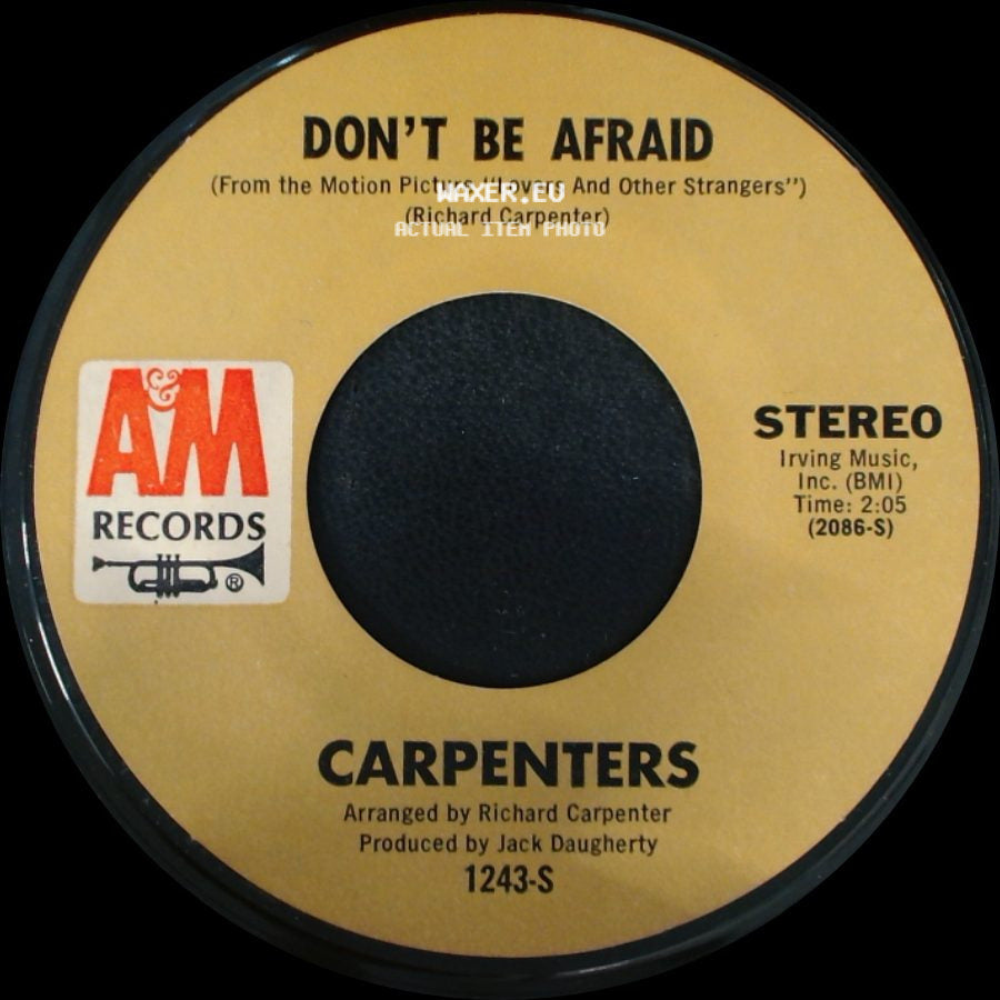 Carpenters - Don't Be Afraid / For All We Know side A