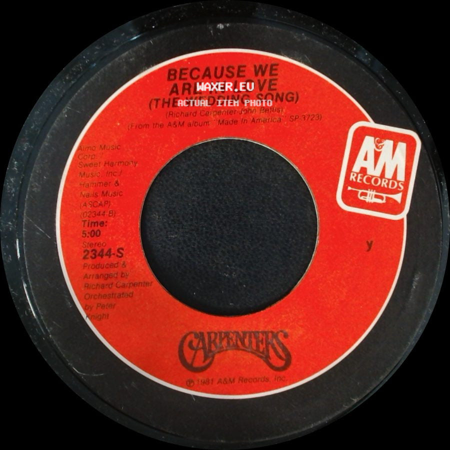 Carpenters - Touch Me When We're Dancing / Because We Are In Love (The Wedding Song) side B