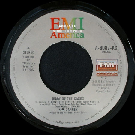 Kim Carnes - Break The Rules Tonite (Out Of School) / Draw Of The Cards side B