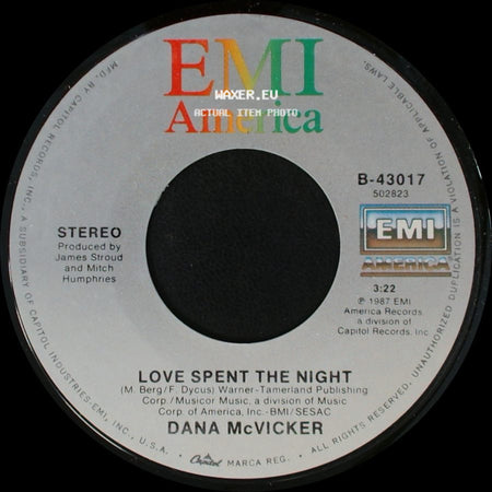 Dana Mcvicker - Call Me A Fool / Love Spent The Night side B