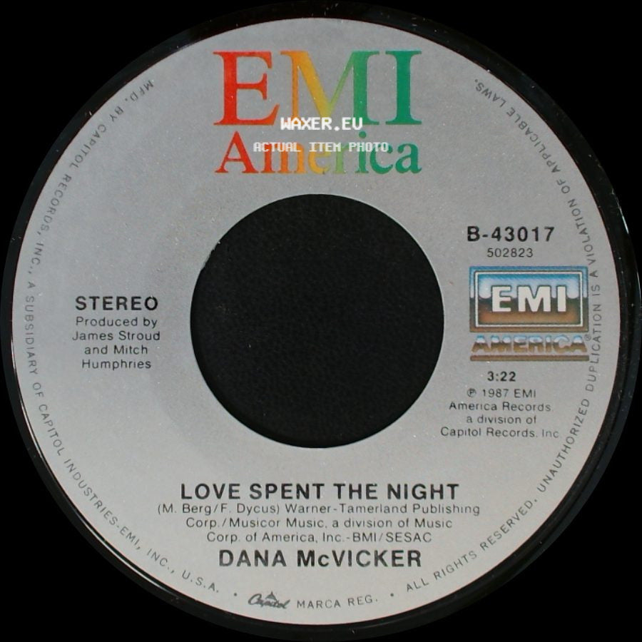 Dana Mcvicker - Call Me A Fool / Love Spent The Night side B