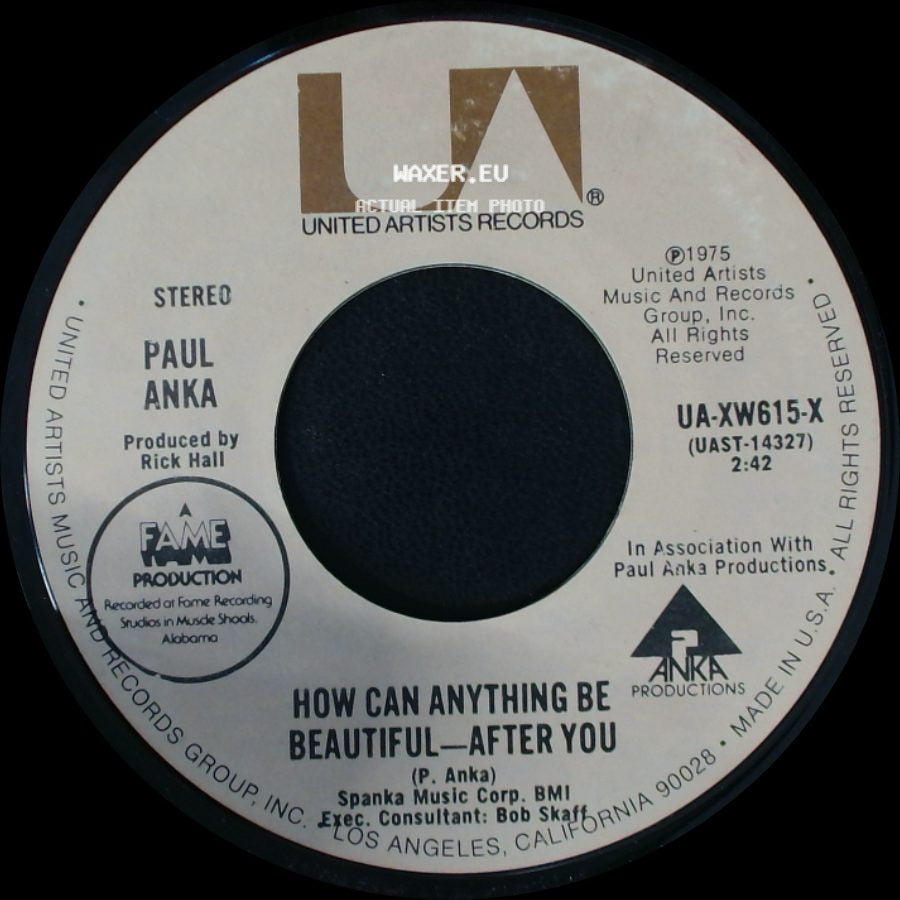 Paul Anka - I Don't Like To Sleep Alone / How Can Anything Be Beautiful—After You side B