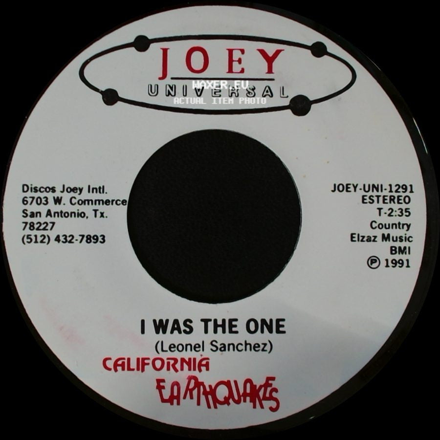 California Earthquakes - I Was The One / I Was The One side A