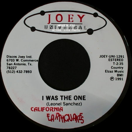 California Earthquakes - I Was The One / I Was The One side A