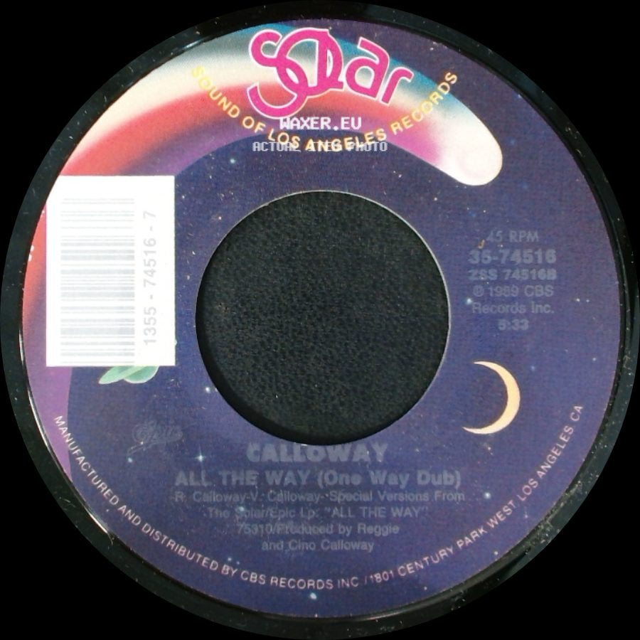 Calloway - All The Way (One Way Dub) / All The Way (Radio Edit) side A