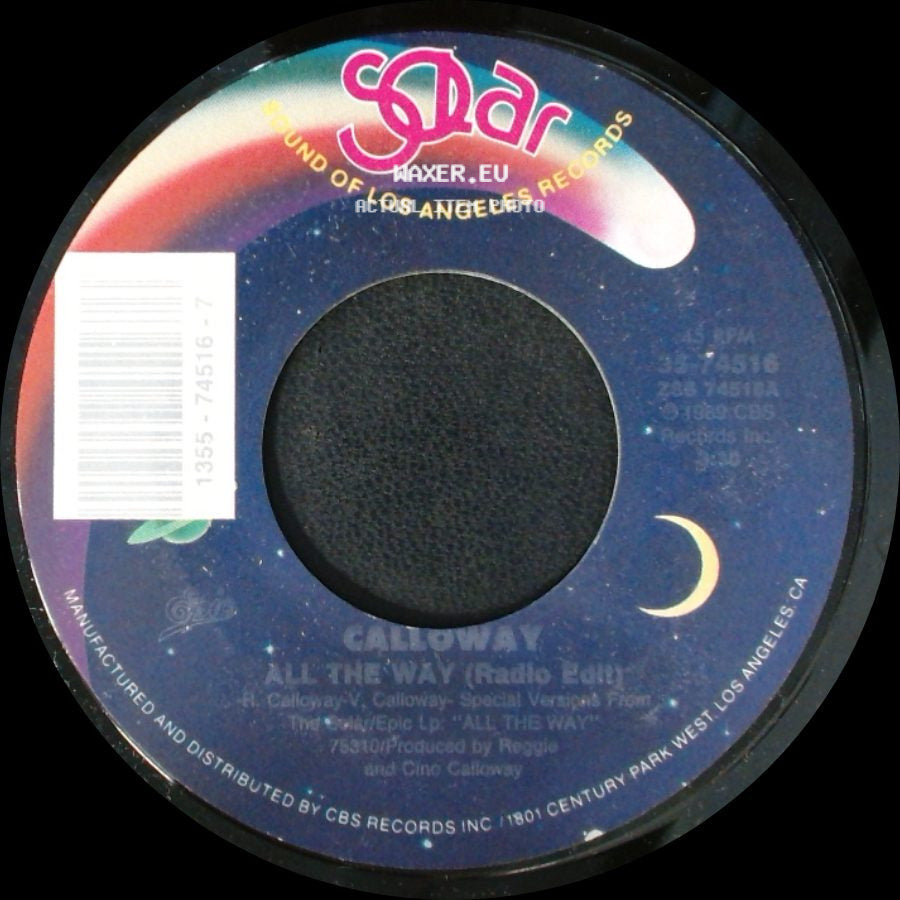 Calloway - All The Way (One Way Dub) / All The Way (Radio Edit) side B