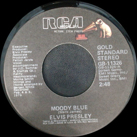 Elvis Presley - For The Heart / Moody Blue side B