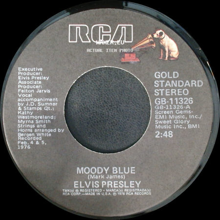 Elvis Presley - For The Heart / Moody Blue side B