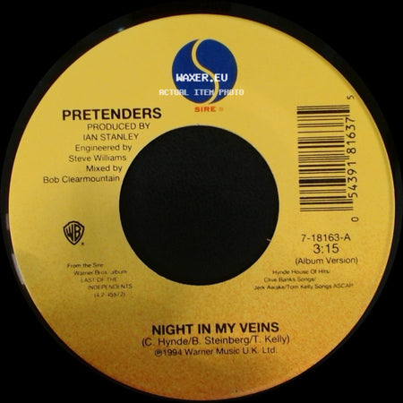 Pretenders - Angel Of The Morning / Night In My Veins side B