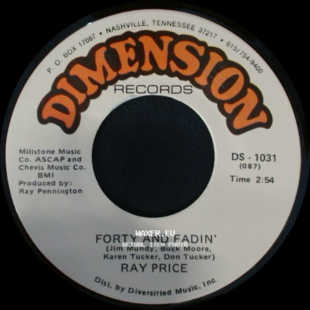 Ray Price - When You Gave Your Love To Me / Forty And Fadin' side B