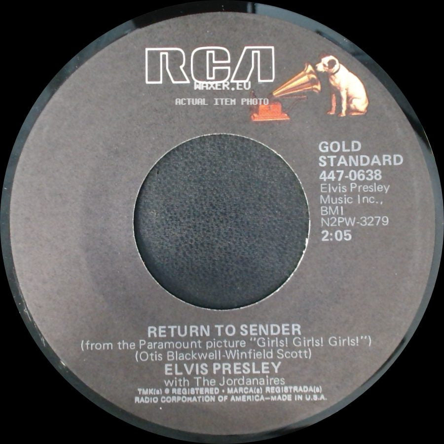 Elvis Presley With The Jordanaires / Elvis Presley - Where Do You Come From / Return To Sender side B