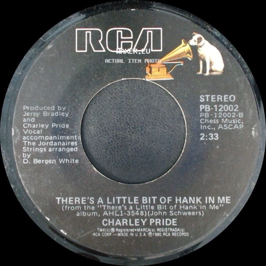 Charley Pride - There's A Little Bit Of Hank In Me / You Win Again side A