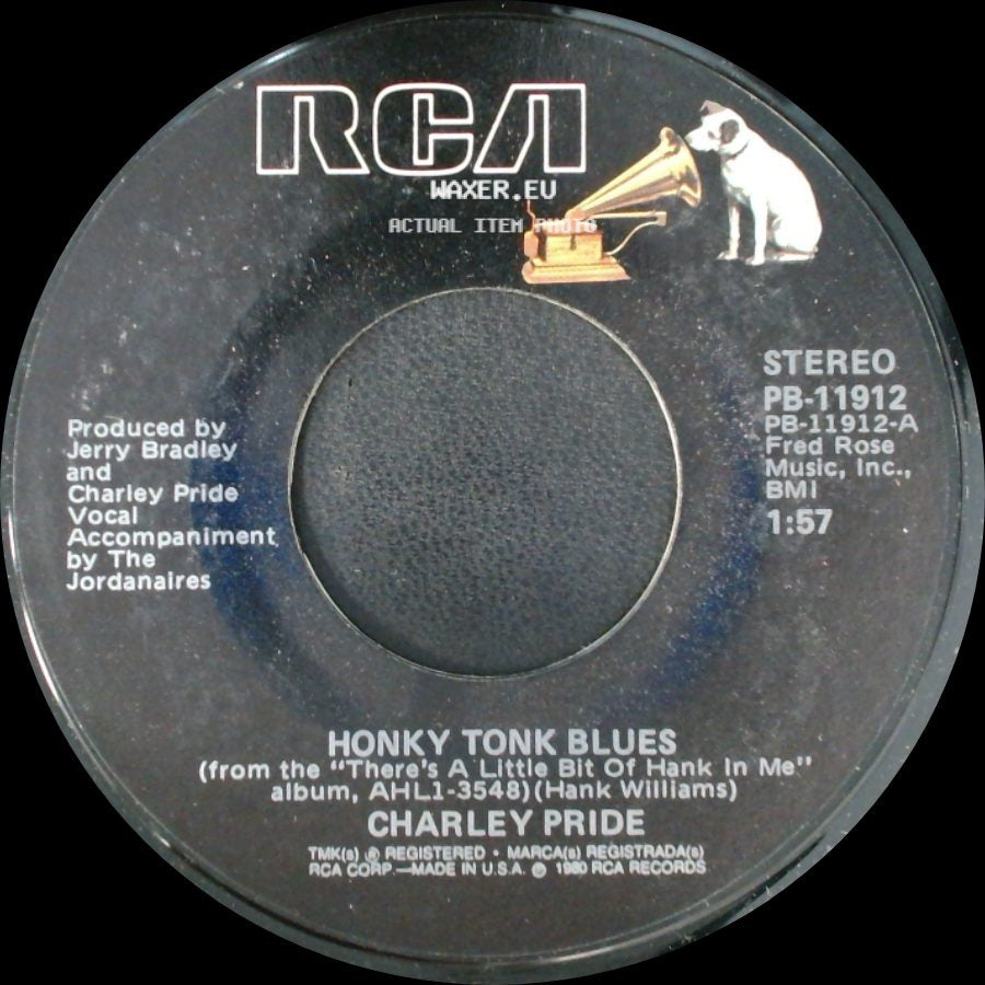 Charley Pride - Honky Tonk Blues / I'm So Lonesome I Could Cry side A